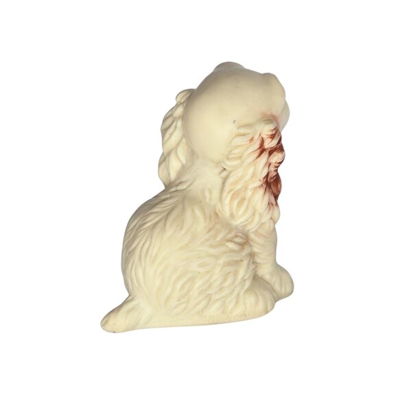 1957 Vintage Sun Rubber Co Brown Cocker Spaniel Puppy Dog Squeak Toy Figure 3" - Picture 2 of 4